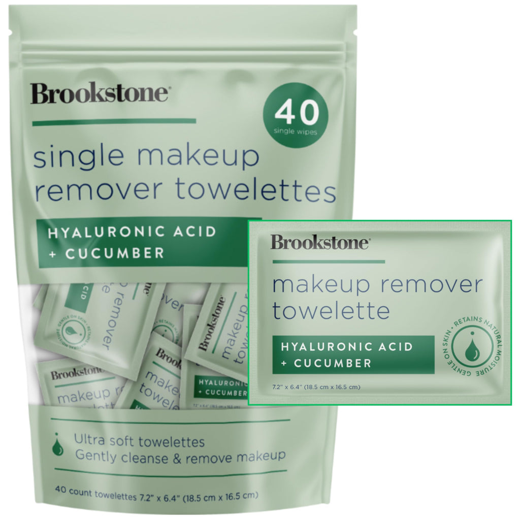 Brookstone Individual Makeup Remover Wipes - 40 units