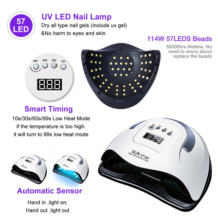 Nail Dryer LED Lamp UV Light 220W