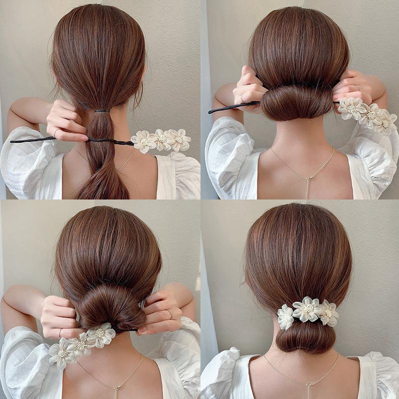 Korean Style Flower Bun Maker Hair Accessory for Women