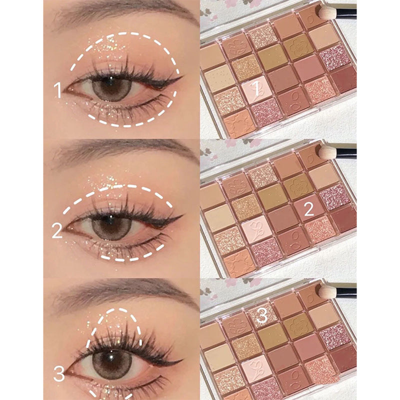 20-Color Glitter Eyeshadow Palette