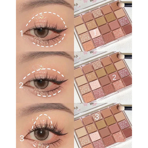 20-Color Glitter Eyeshadow Palette