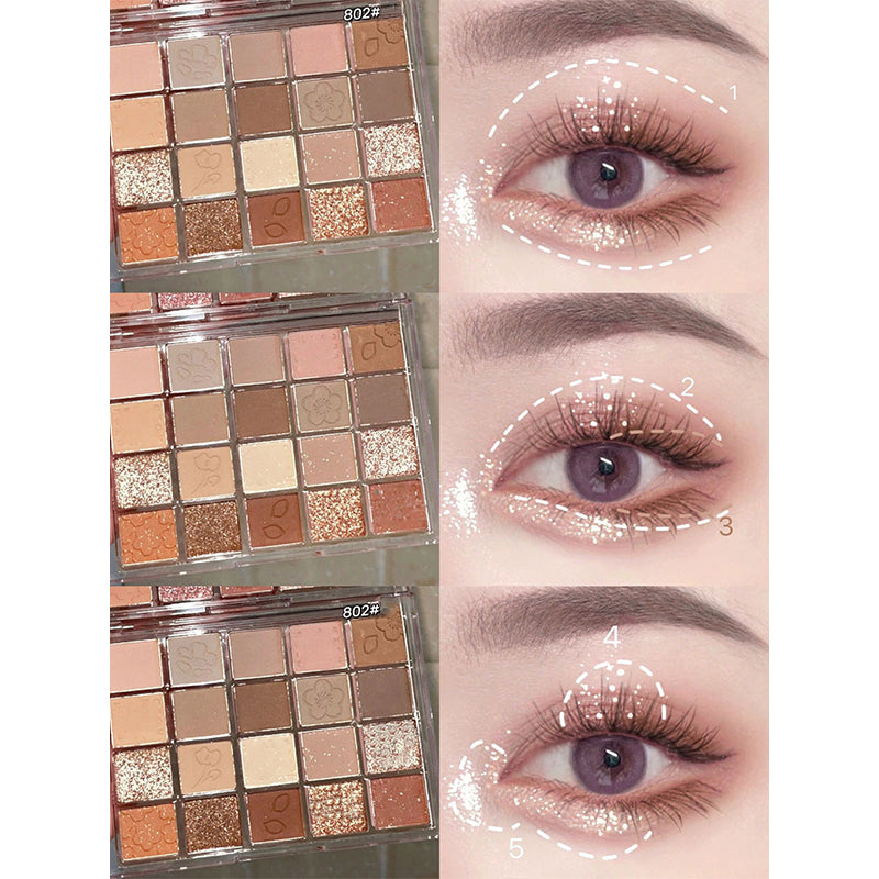 20-Color Glitter Eyeshadow Palette